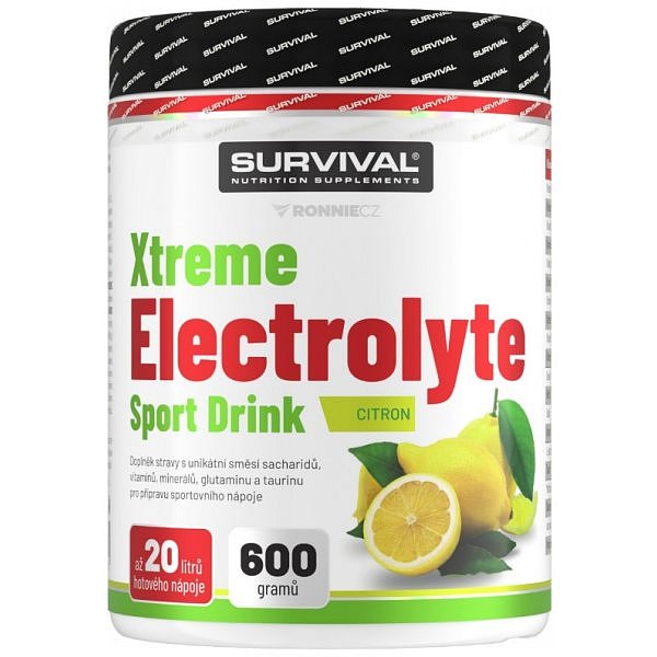 Survival Xtreme Electrolyte Sport Drink - 600 g, pomeranč