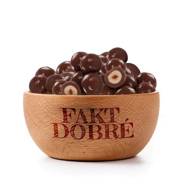 FAKT DOBRÉ Lískové ořechy v MLÉČNÉ čokoládě 50 g