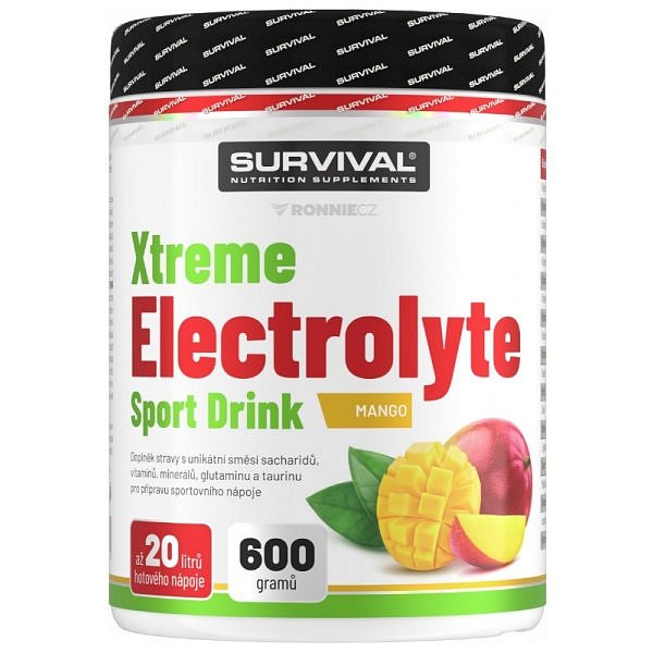 Survival Xtreme Electrolyte Sport Drink - 600 g, pomeranč