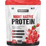 Survival Night Native Protein - 1000 g, pravá jahoda