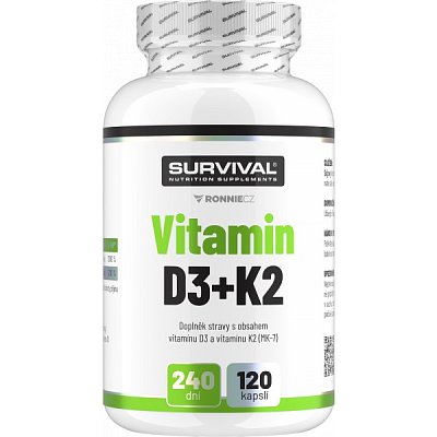 Survival Vitamin D3+K2 - 120 tbl