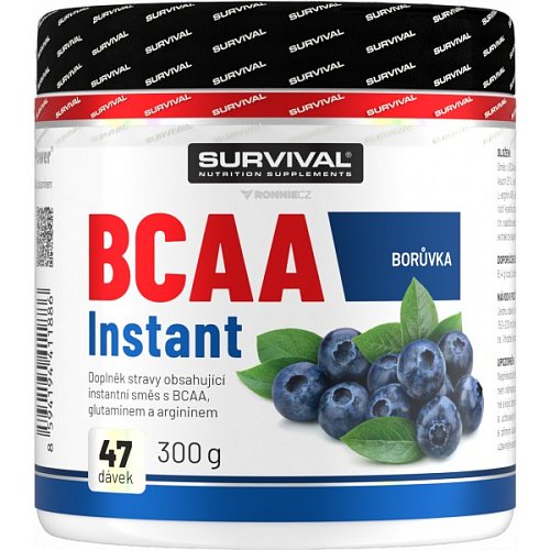 Survival BCAA Instant - 300 g, borůvka