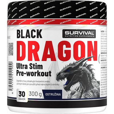 Survival Black Dragon Ultra Stim Pre-workout - 300 g, ostružina