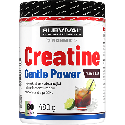 Survival Creatine Monohydrate Gentle Power - 480 g, cola-citron/cuba libre