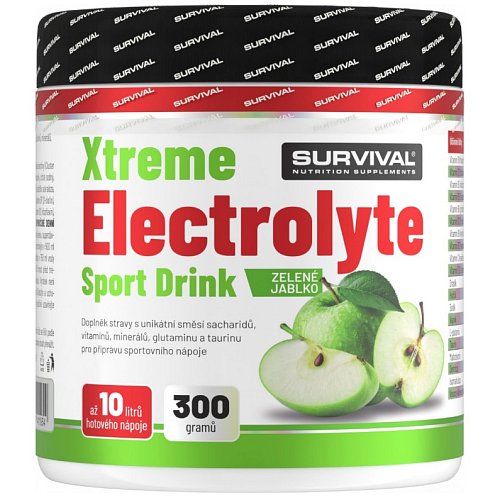 Xtreme Electrolyte Sport Drink - 300 g, zelené jablko