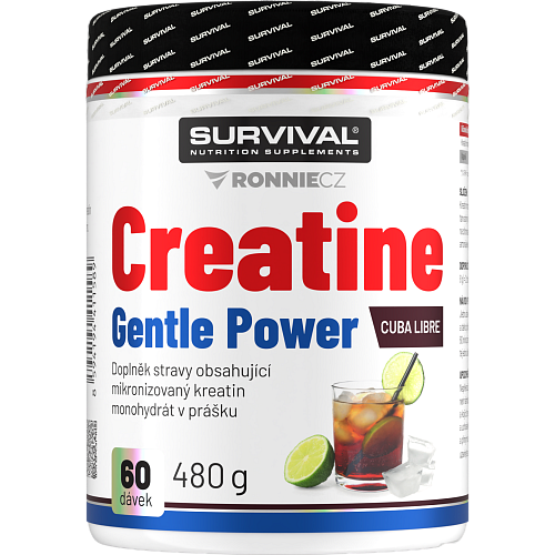 Survival Creatine Monohydrate Gentle Power - 480 g, cola-citron/cuba libre