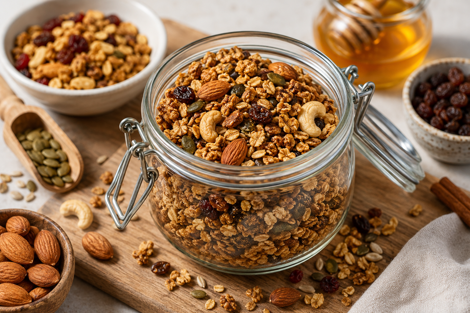 Granola s ořechy a sušeným ovocem: domácí recept a proč je lepší než kupovaná